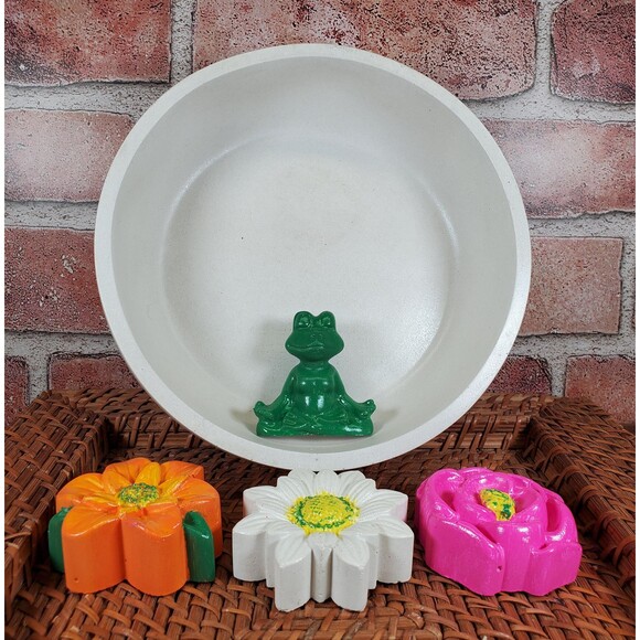 Handcrafted Cement Bee Watering Station, Butterfly Puddler Dish, Pollinator - Picture 2 of 10